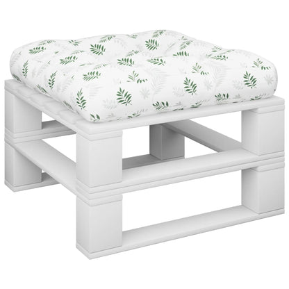 Cuscino per Pallet Motivo a Foglie 58x58x10cm in Tessuto Oxford