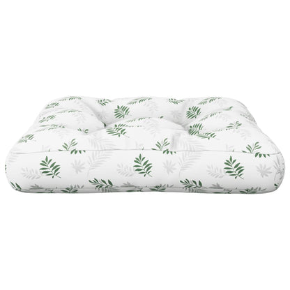 Cuscino per Pallet Motivo a Foglie 58x58x10cm in Tessuto Oxford