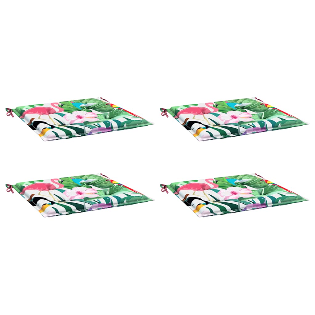 Cuscini per Sedia 4pz Multicolore 40x40x3 cm in Tessuto
