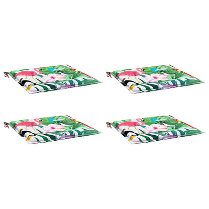Cuscini per Sedia 4pz Multicolore 40x40x3 cm in Tessuto