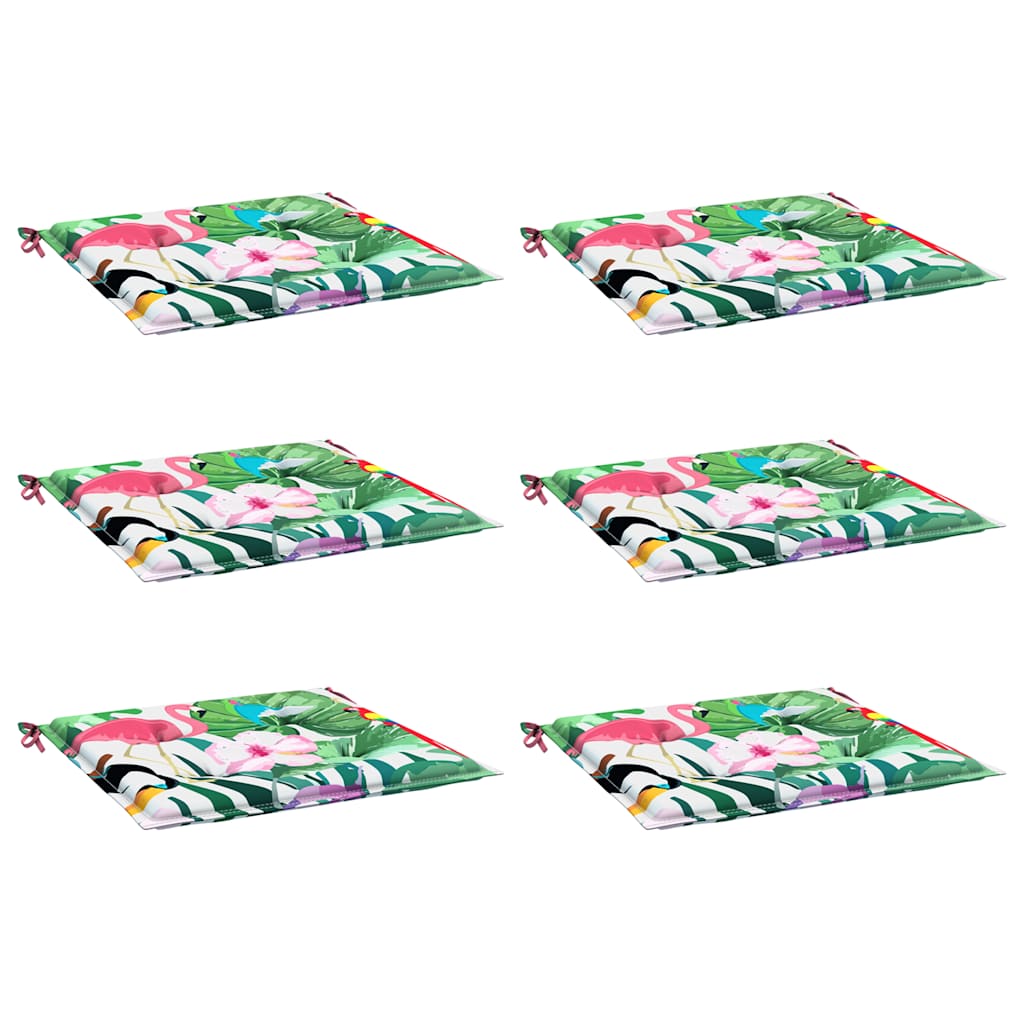 Cuscini per Sedia 6 pz Multicolore 40x40x3 cm in Tessuto