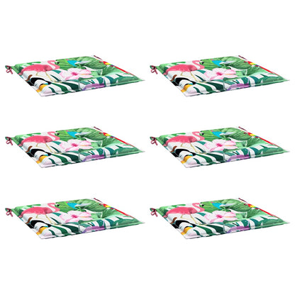 Cuscini per Sedia 6 pz Multicolore 40x40x3 cm in Tessuto