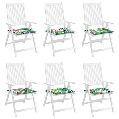 Cuscini per Sedia 6 pz Multicolore 40x40x3 cm in Tessuto