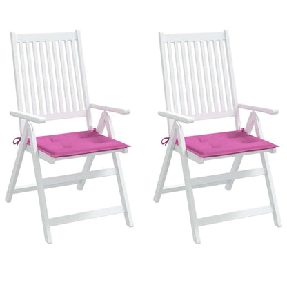 Cuscini per Sedia 2 pz Rosa 40x40x3 cm in Tessuto