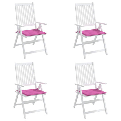 Cuscini per Sedia 4 pz Rosa 40x40x3 cm in Tessuto