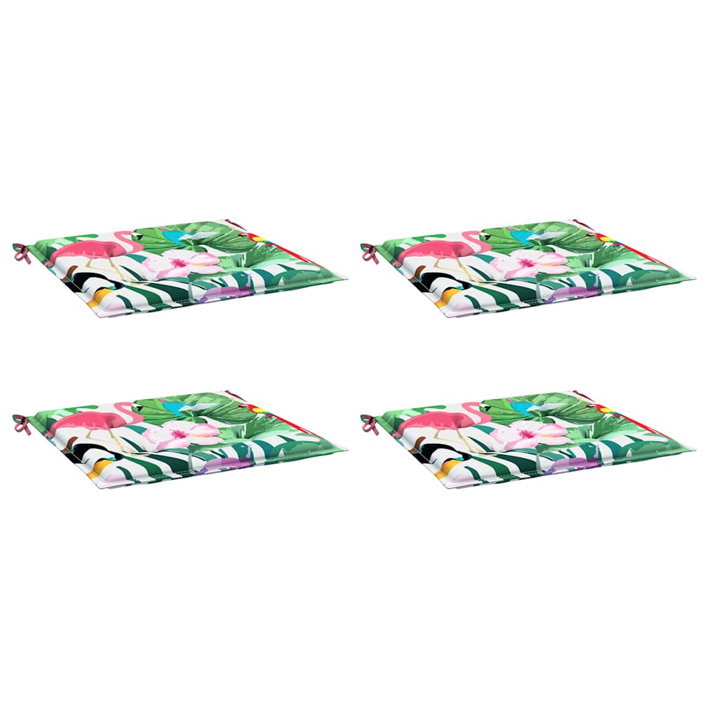 Cuscini per Sedia 4 pz Multicolore 50x50x3 cm in Tessuto