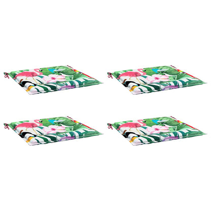 Cuscini per Sedia 4 pz Multicolore 50x50x3 cm in Tessuto
