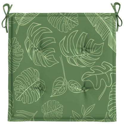 Cuscini per sedie 4 pcs Verde e Bianco 50 x 50 x 4 cm