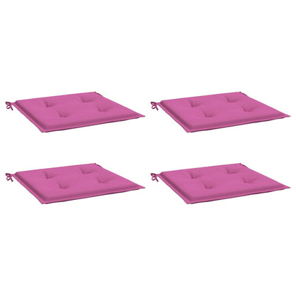 Cuscini per Sedia 4 pz Rosa 50x50x3 cm in Tessuto
