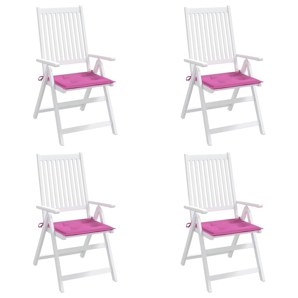 Cuscini per Sedia 4 pz Rosa 50x50x3 cm in Tessuto