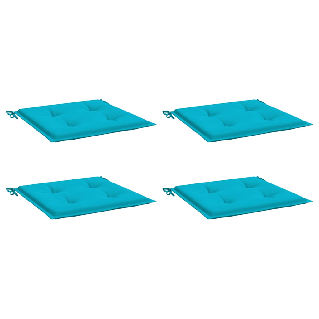 Cuscini per Sedia 5 pz Turchese 50x50x3 cm in Tessuto