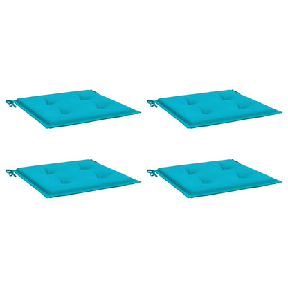 Cuscini per Sedia 5 pz Turchese 50x50x3 cm in Tessuto