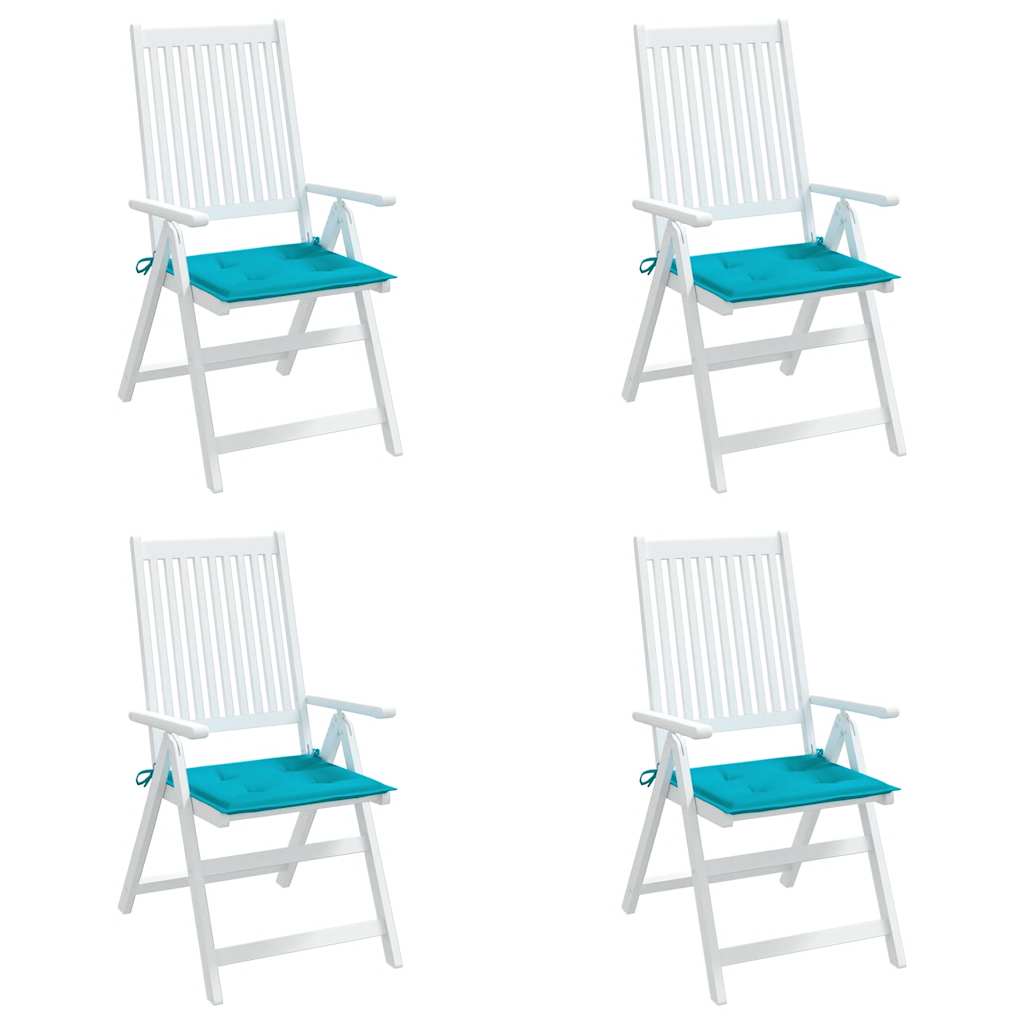 Cuscini per Sedia 5 pz Turchese 50x50x3 cm in Tessuto
