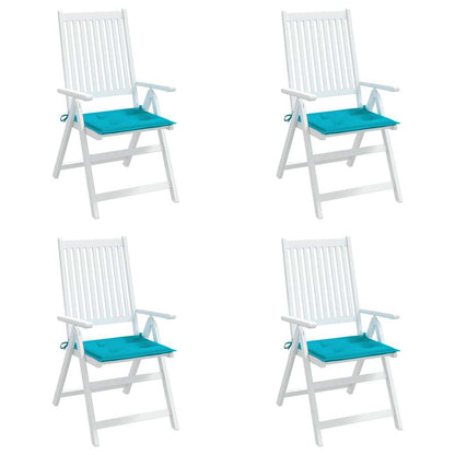 Cuscini per Sedia 5 pz Turchese 50x50x3 cm in Tessuto