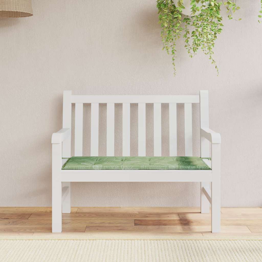 Cuscino per Panca a Foglie 100x50x4 cm in Tessuto Oxford