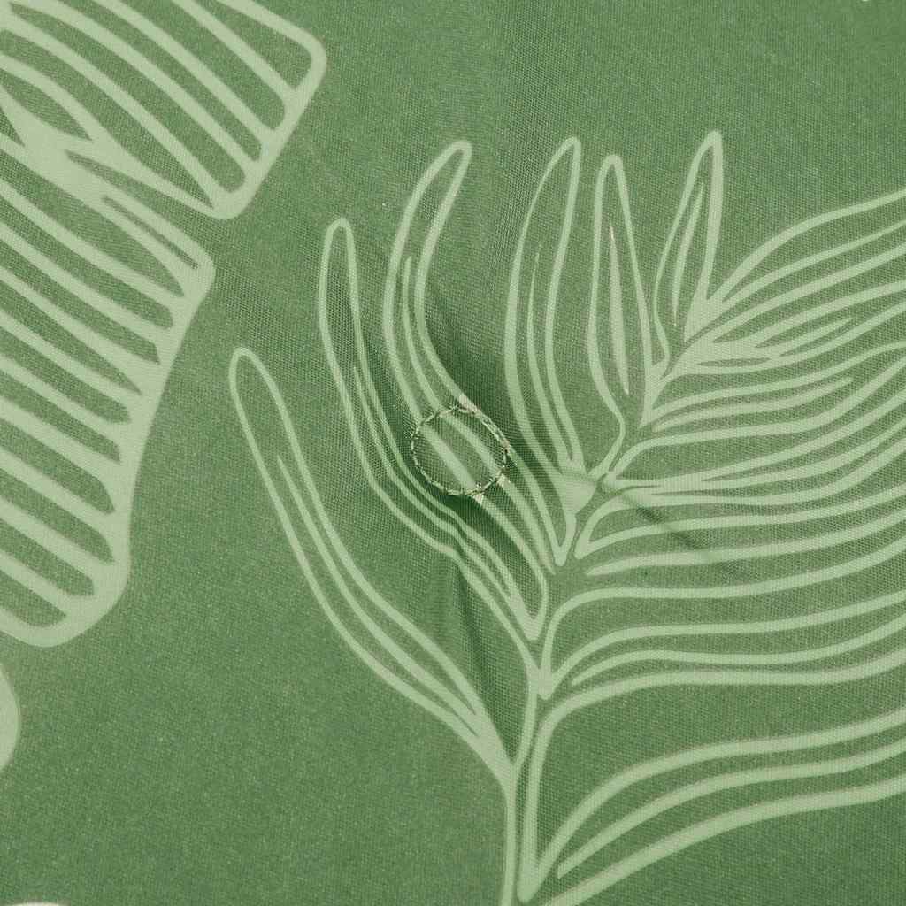 Cuscino Panca da Giardino Motivo a Foglie 200x50x4 cm Tessuto