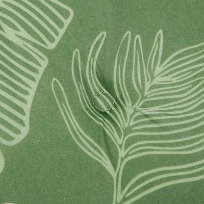 Cuscino Panca da Giardino Motivo a Foglie 200x50x4 cm Tessuto