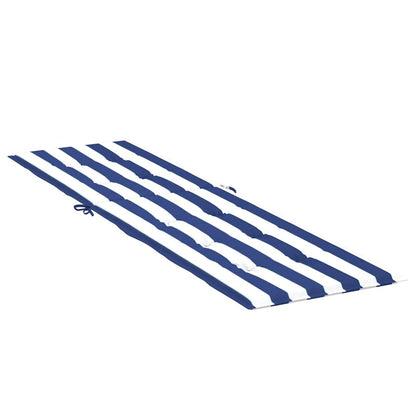 Cuscino per Sedia Sdraio a Strisce Bianche e Blu Tessuto Oxford