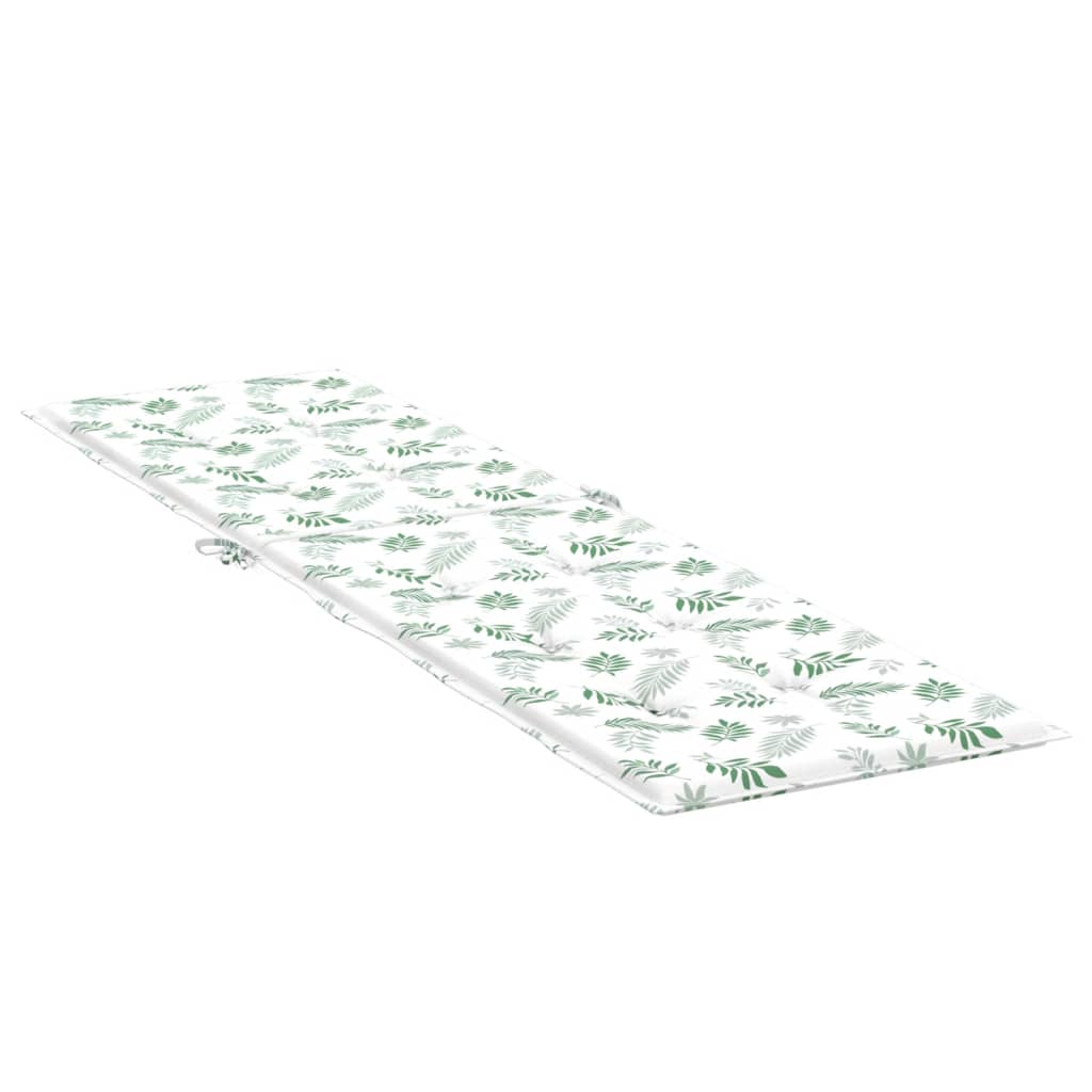 Cuscino per Sedia Sdraio con Motivo a Foglie in Tessuto Oxford