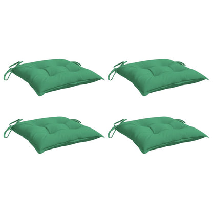 Cuscini per Sedia 4 pz Verdi 40x40x7 cm in Tessuto Oxford
