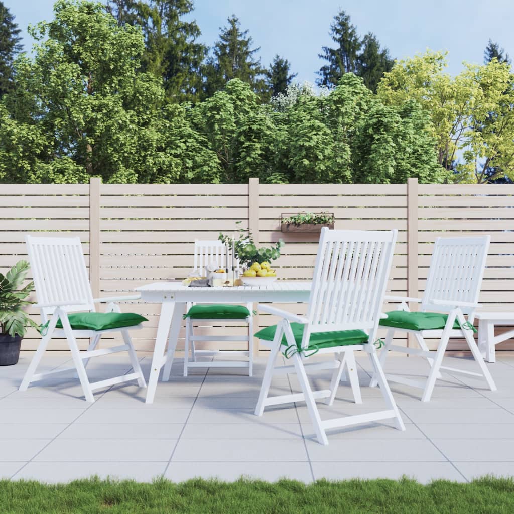 Cuscini per Sedia 4 pz Verdi 40x40x7 cm in Tessuto Oxford