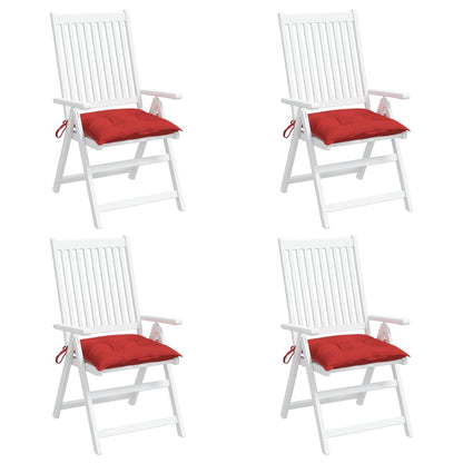 Cuscini per Sedia 4 pz Rossi 40x40x7 cm in Tessuto Oxford