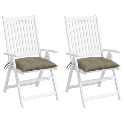 Cuscini per Sedia 2 pz Tortora 40x40x7 cm in Tessuto Oxford