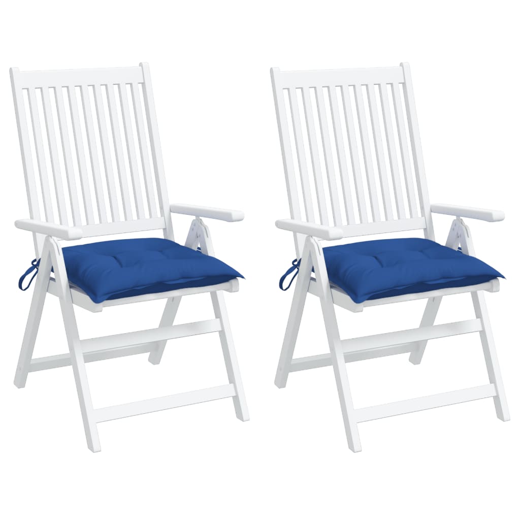 Cuscini per Sedia 2 pz Blu 40x40x7 cm in Tessuto Oxford