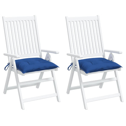 Cuscini per Sedia 2 pz Blu 40x40x7 cm in Tessuto Oxford