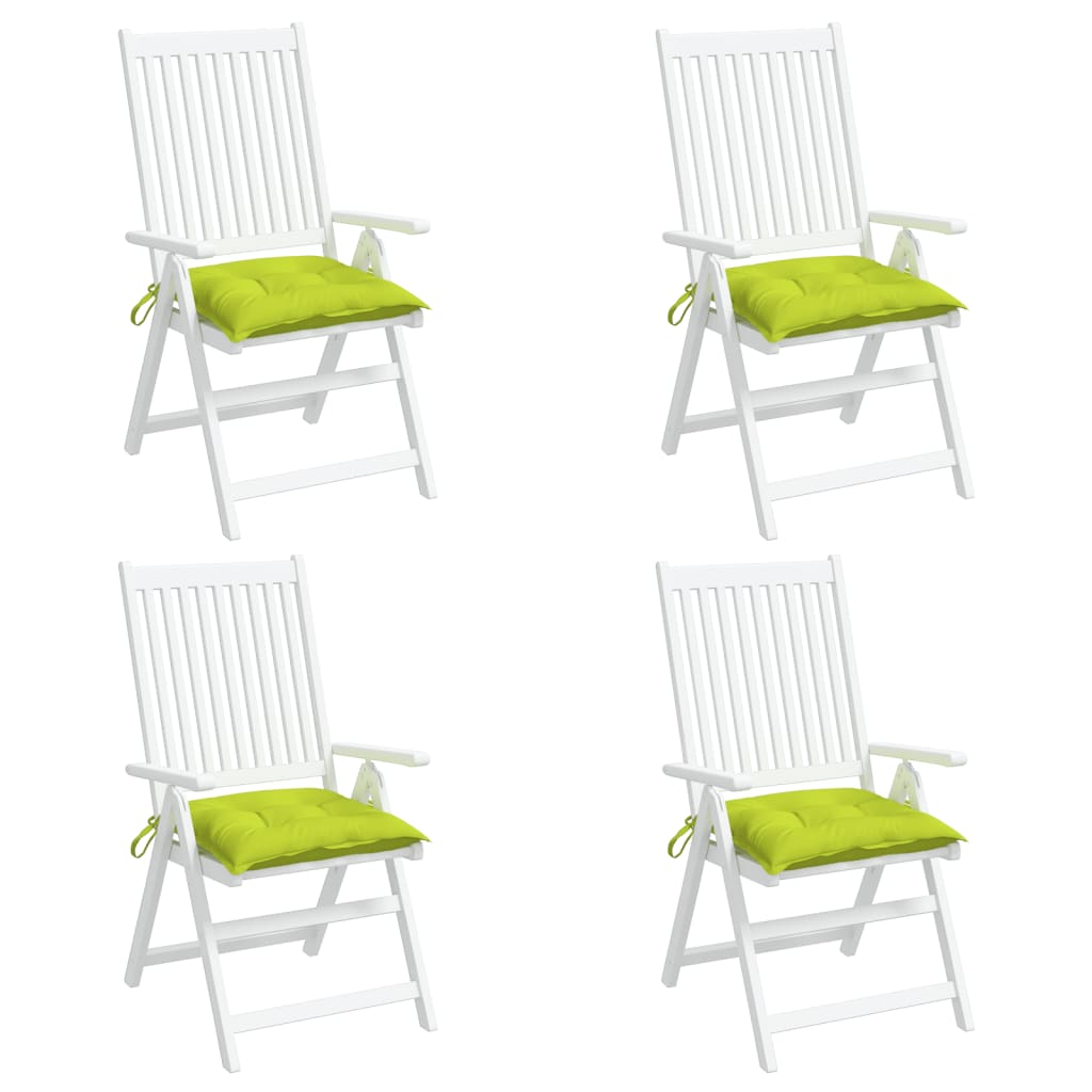 Cuscini per Sedia 4 pz Verde Intenso 40x40x7 cm Tessuto Oxford
