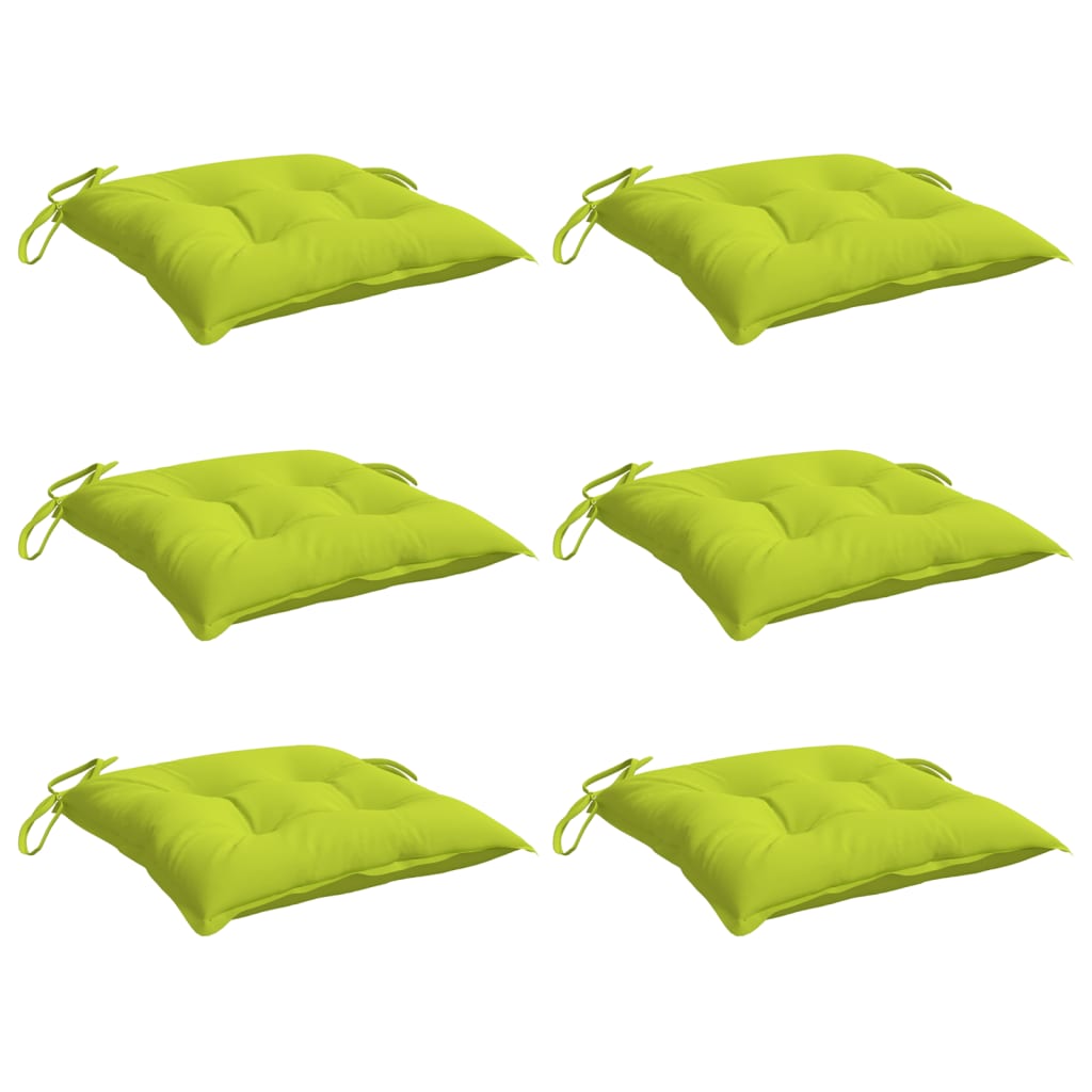 Cuscini per Sedia 6 pz Verde Intenso 40x40x7 cm Tessuto Oxford