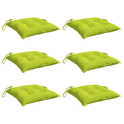 Cuscini per Sedia 6 pz Verde Intenso 40x40x7 cm Tessuto Oxford