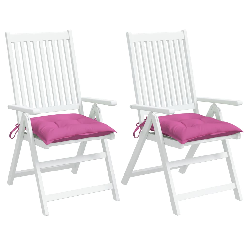 Cuscini per Sedia 2pz Rosa 40x40x7 cm Tessuto