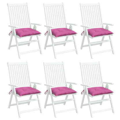 Cuscini per Sedia 6 pz Rosa 40x40x7 cm in Tessuto