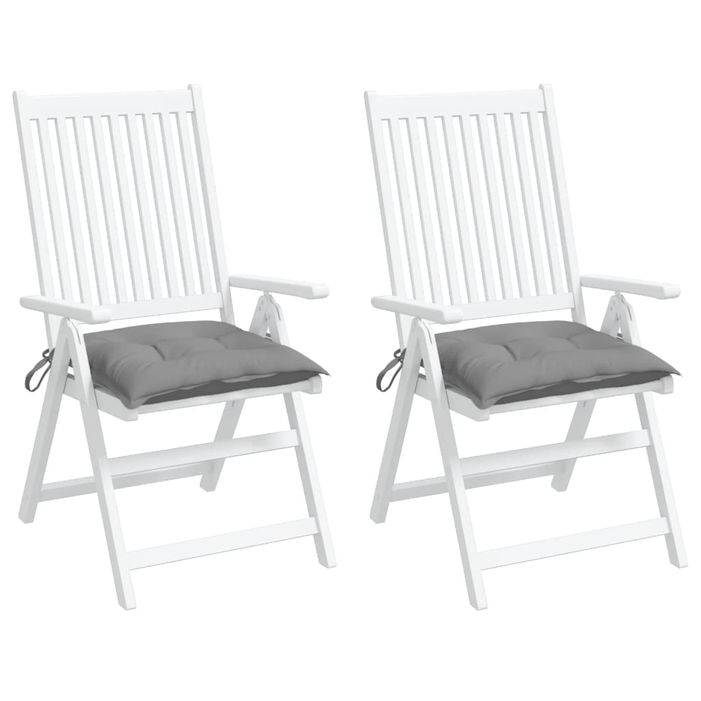 Cuscini per Sedia 2 pz Grigi 50x50x7 cm Tessuto Oxford