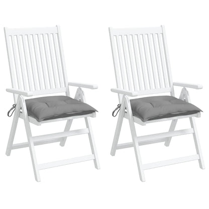 Cuscini per Sedia 2 pz Grigi 50x50x7 cm Tessuto Oxford