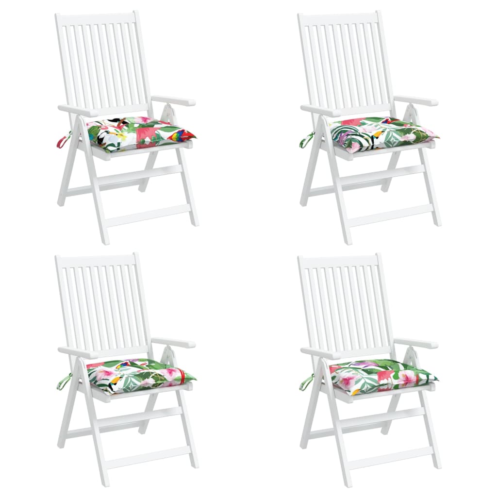 Cuscini per Sedia 4 pz Multicolori 50x50x7 cm in Tessuto Oxford