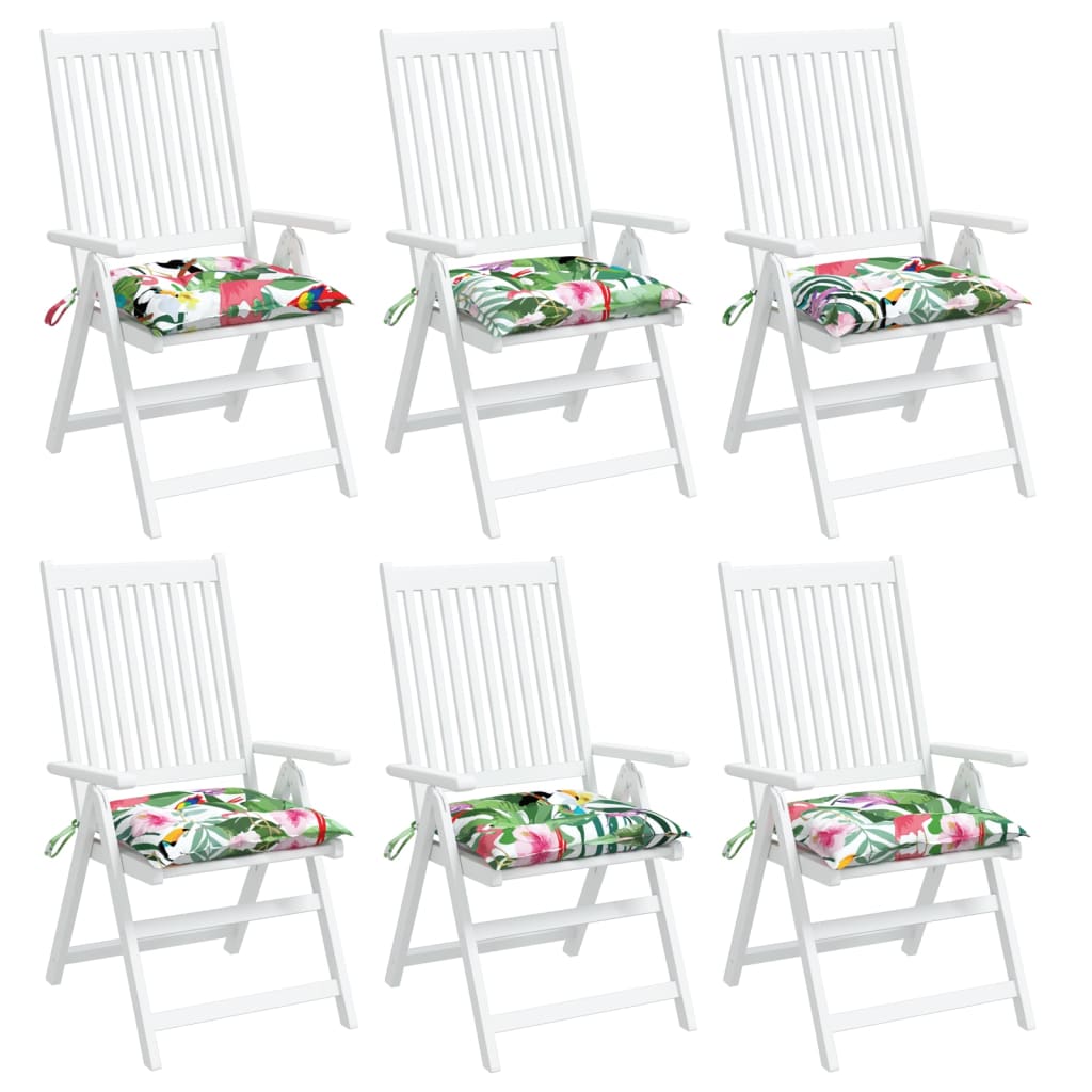 Cuscini per Sedia 6 pz Multicolori 50x50x7 cm in Tessuto Oxford
