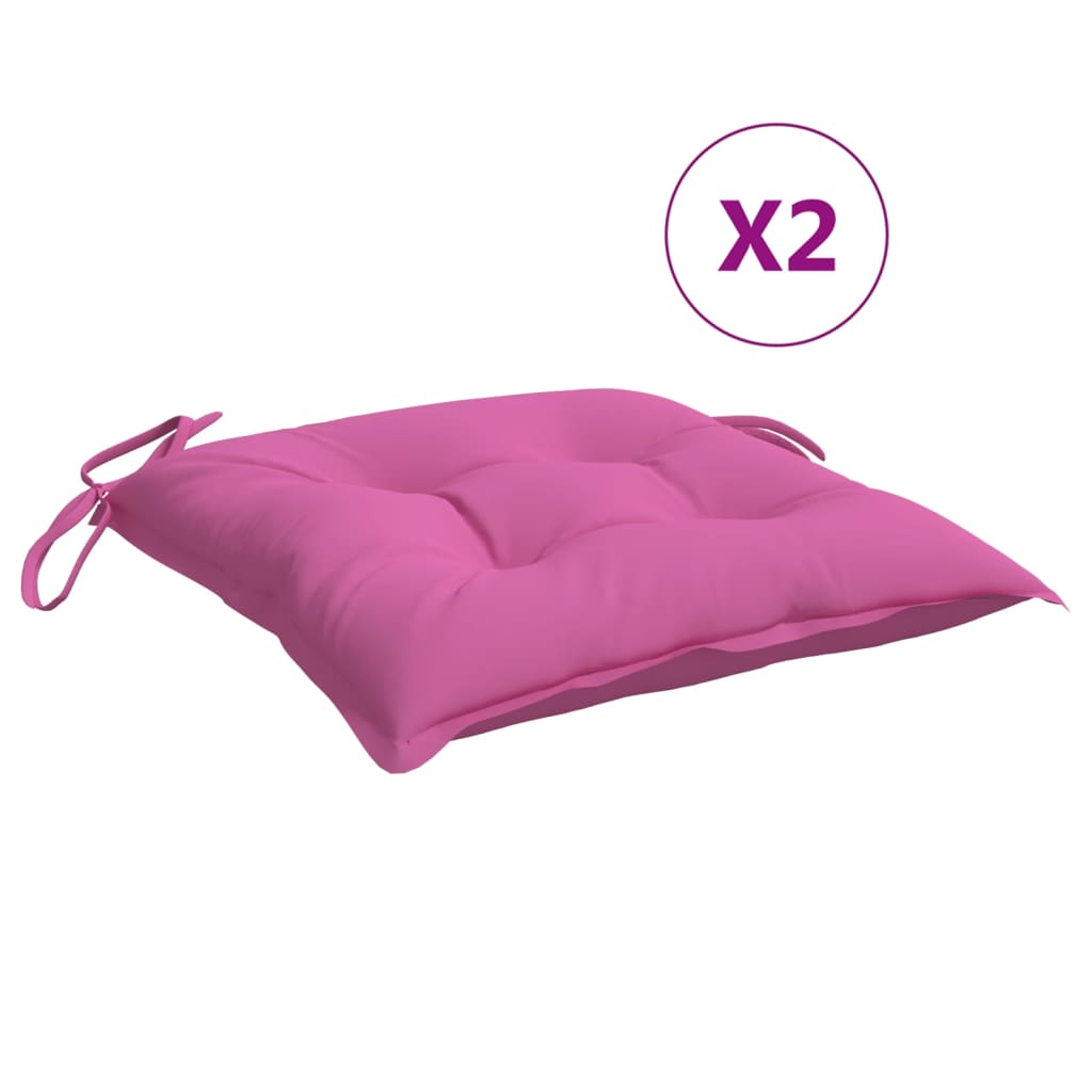 Cuscini per Sedia 6 pz Rosa 50x50x7 cm in Tessuto Oxford
