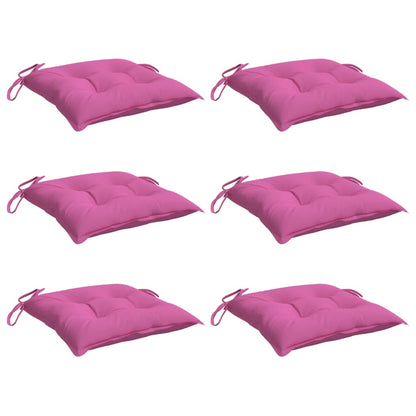 Cuscini per Sedia 6 pz Rosa 50x50x7 cm in Tessuto Oxford