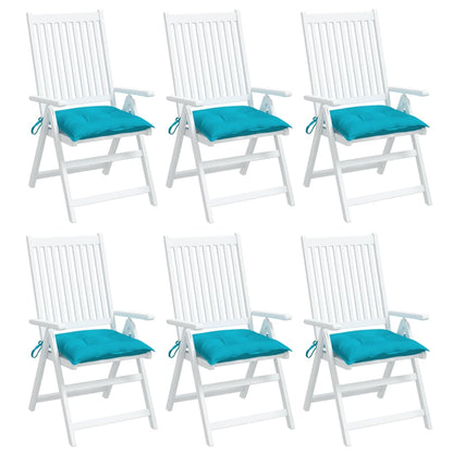 Cuscini per Sedia 6 pz Turchese 50x50x7 cm Tessuto Oxford