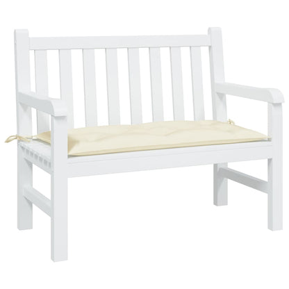 Cuscino per Panca da Giardino Crema 100x50x7 cm Tessuto Oxford