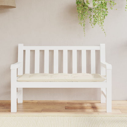 Cuscino per Panca da Giardino Crema 120x50x7 cm Tessuto Oxford