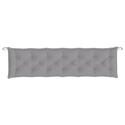 Cuscino per Panca Grigio 200x50x7 cm in Tessuto Oxford