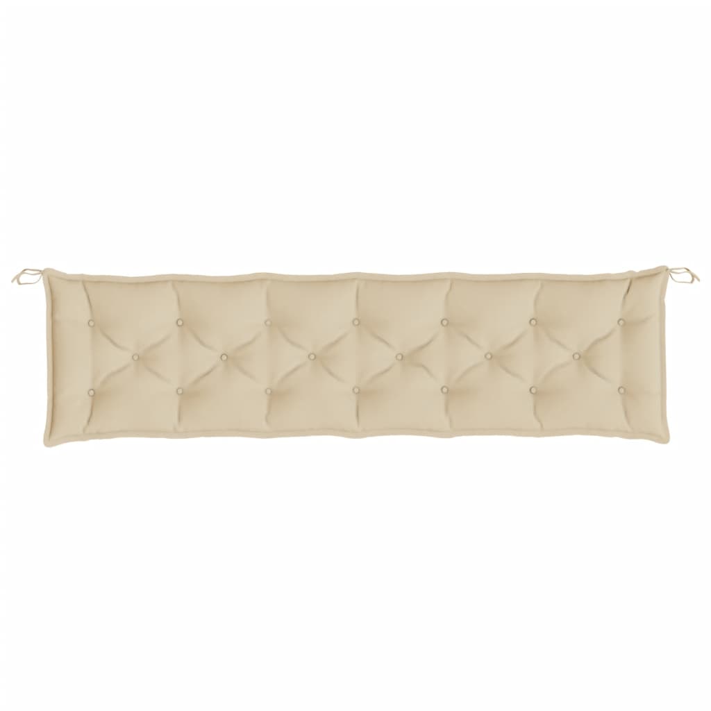 Cuscino per Panca Beige 200x50x7 cm in Tessuto Oxford