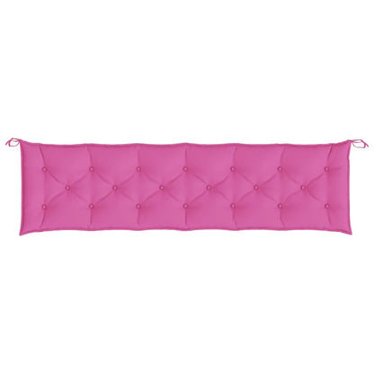 Cuscino per Panca da Giardino Rosa 200x50x7 cm in Tessuto