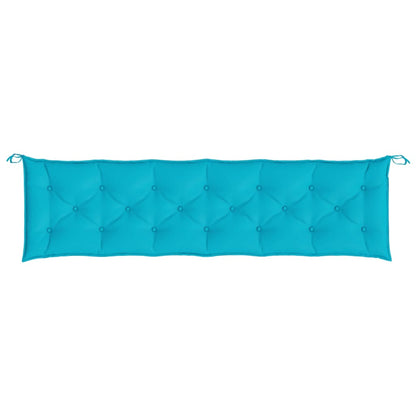Cuscino per Panca da Giardino Turchese 200x50x7 cm in Tessuto