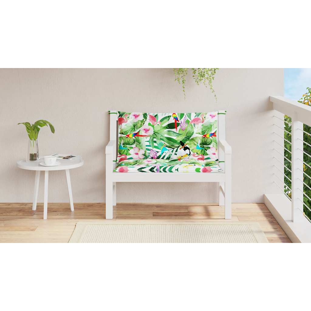 Cuscini Panca da Giardino 2pz Multicolore 100x50x7cm in Tessuto