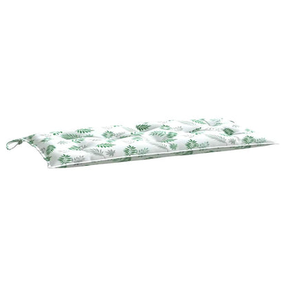 Cuscini Panca Giardino 2 pz Motivo a Foglie 100x50x7 cm Tessuto
