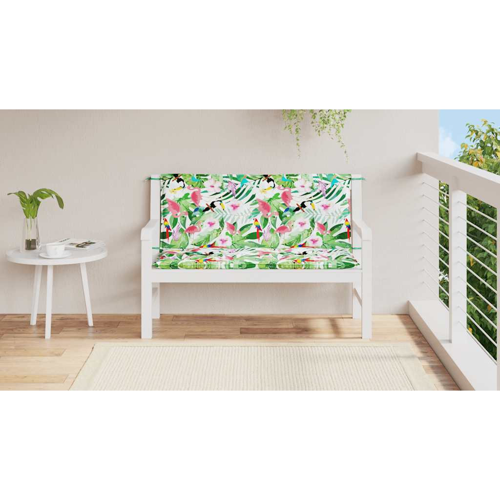 Cuscini Panca da Giardino 2pz Multicolore 120x50x7cm in Tessuto